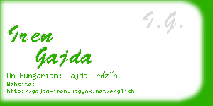 iren gajda business card
